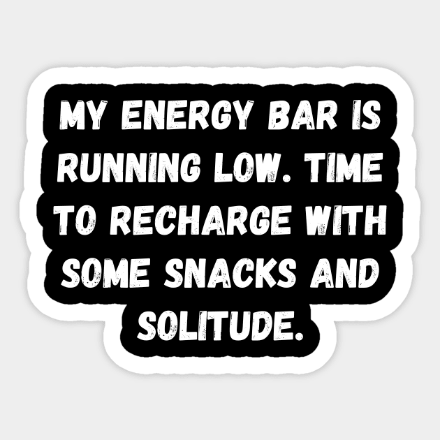 Recharge with Snacks and Solitude: Introvert's Ritual Sticker by Introvert Haven